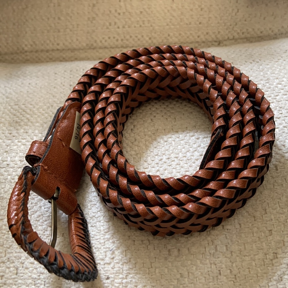 Brown braided belt - Picture 2 of 7